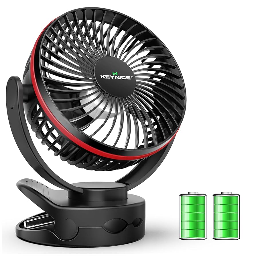 Amazon | KEYNICE usb扇風機 卓上扇風機 クリップ 充電式 usb